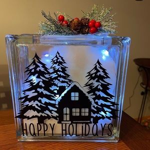 Light up glass block